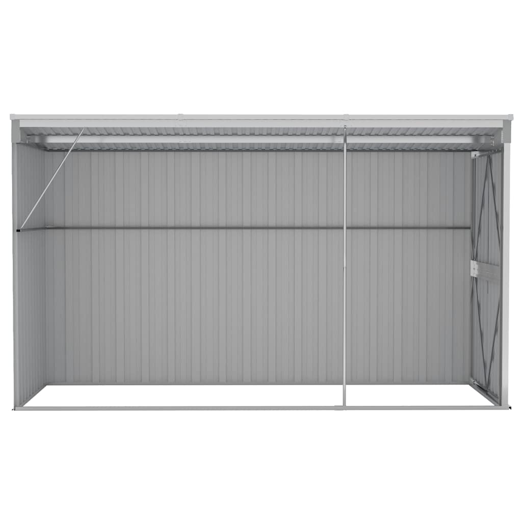 Sodo pašiūrė, pilka, 118x288x178cm, galvanizuotas plienas Sodo pašiūrė, pilka, 118x288x178cm, galvanizuotas plienas - Image 5