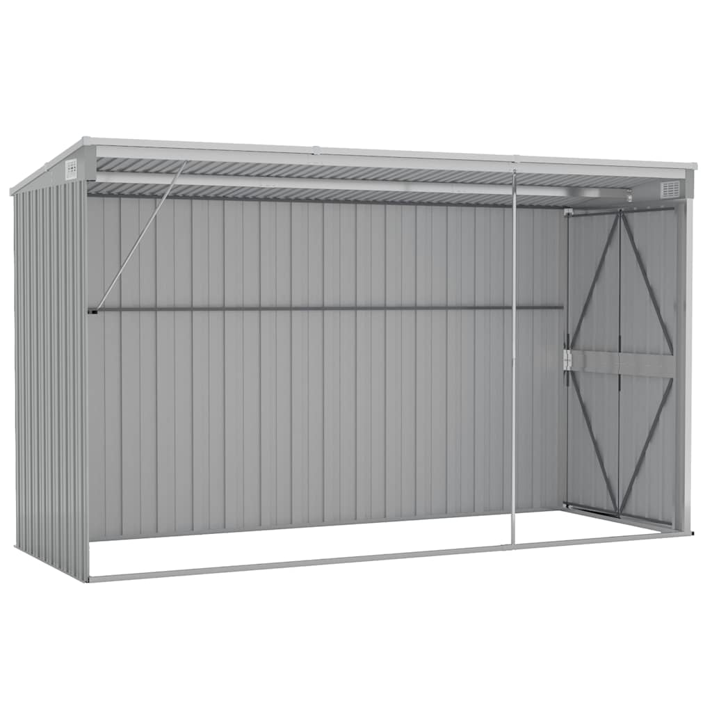 Sodo pašiūrė, pilka, 118x288x178cm, galvanizuotas plienas Sodo pašiūrė, pilka, 118x288x178cm, galvanizuotas plienas - Image 6