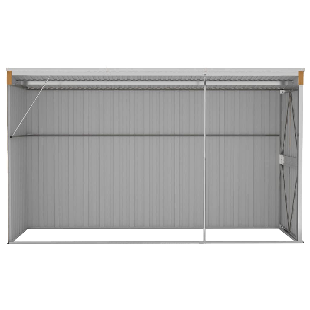 Prie sienos montuojamas sodo sandėliukas, rudas, 118x288x178 cm, cinkuotas plienas Prie sienos montuojamas sodo sandėliukas, rudas, 118x288x178 cm, cinkuotas plienas - Image 5