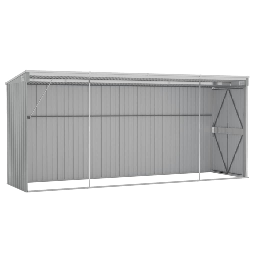 Sodo pašiūrė, pilka, 118x382x178cm, galvanizuotas plienas Sodo pašiūrė, pilka, 118x382x178cm, galvanizuotas plienas - Image 6