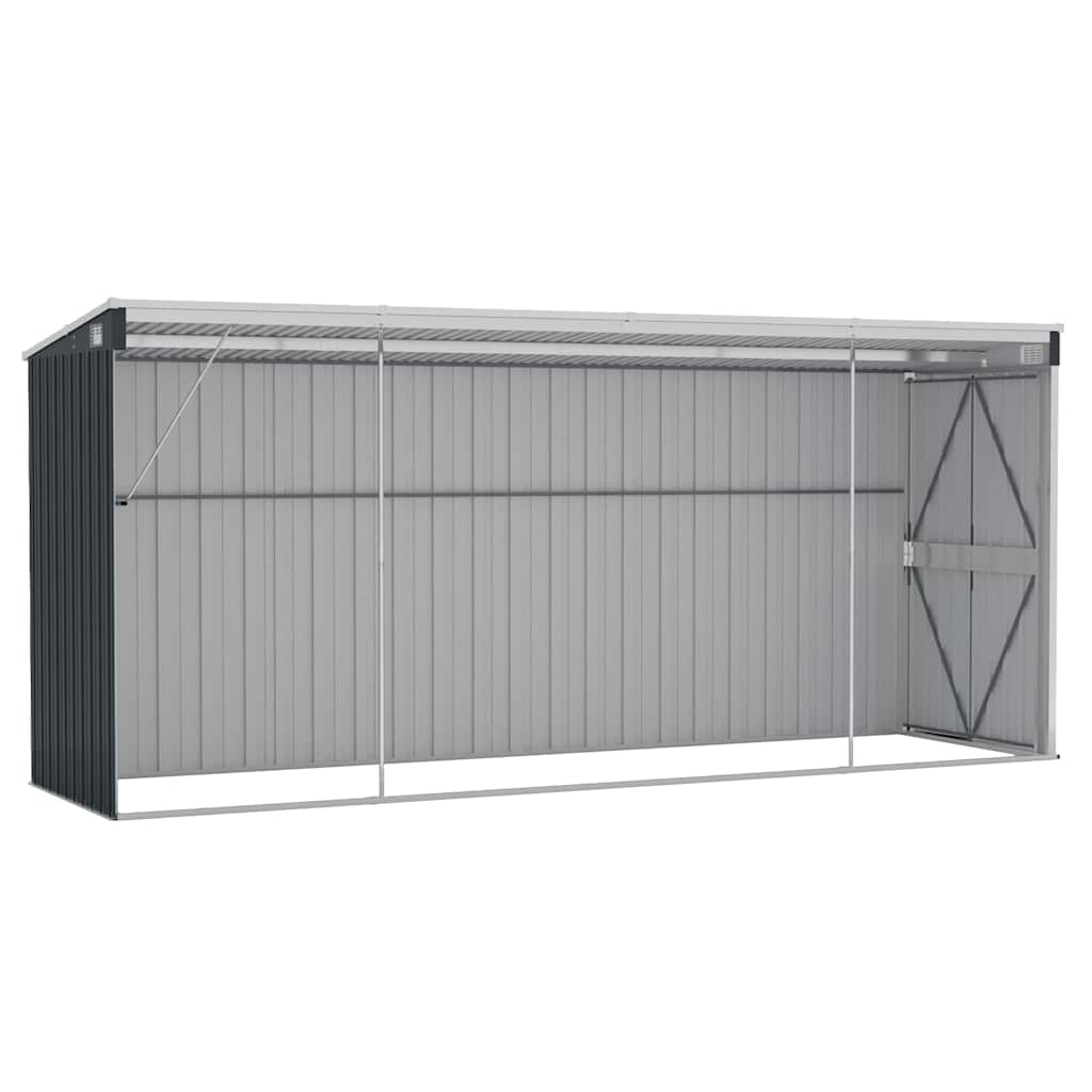 Sodo pašiūrė, antracito spalvos, 118x382x178cm, plienas Sodo pašiūrė, antracito spalvos, 118x382x178cm, plienas - Image 6