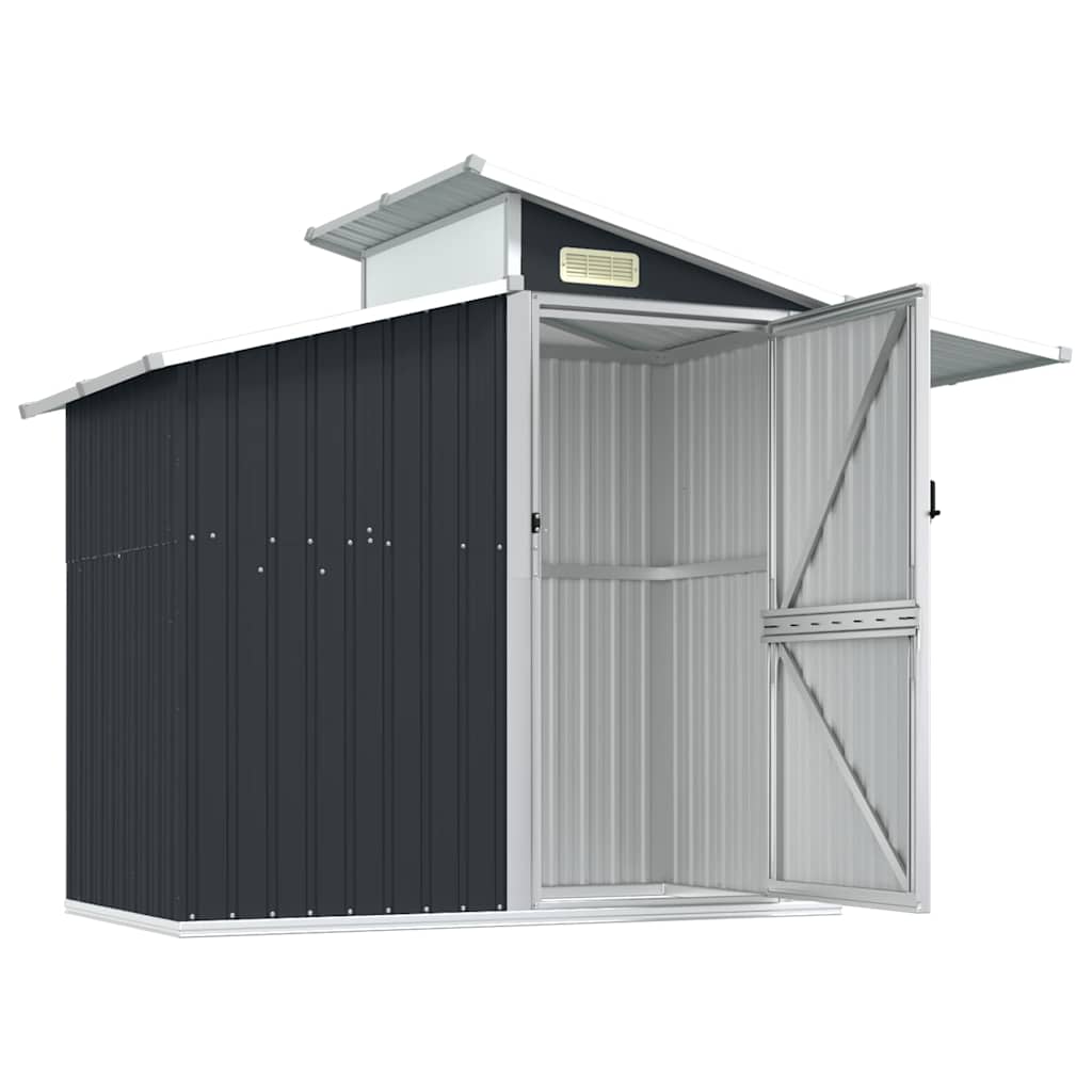 Sodo pašiūrė, antracito, 270x130x208,5cm, galvanizuotas plienas Sodo pašiūrė, antracito, 270x130x208,5cm, galvanizuotas plienas - Image 4