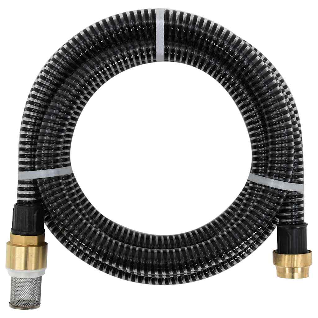 Siurbimo žarna su žalvarinėmis jungtimis, juoda, 1,1″, 4m, PVC Siurbimo žarna su žalvarinėmis jungtimis, juoda, 1,1", 4m, PVC - Image 2