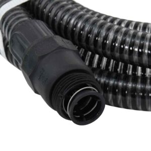 Siurbimo žarna su PVC jungtimis, juodos spalvos, 1", 4m, PVC
