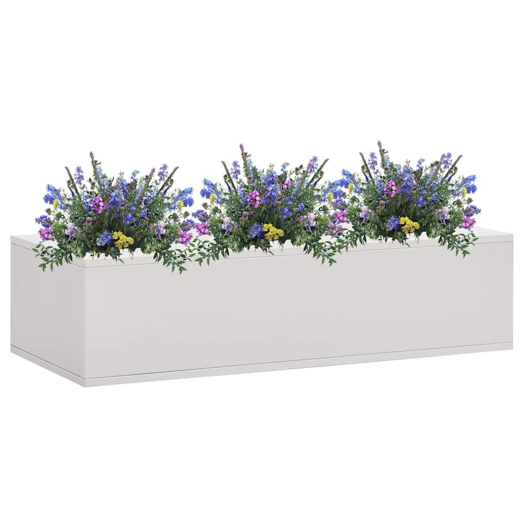 Biuro dėžė gėlėms, šviesiai pilkos spalvos, 90x40x23cm, plienas Biuro dėžė gėlėms, šviesiai pilkos spalvos, 90x40x23cm, plienas - Image 2