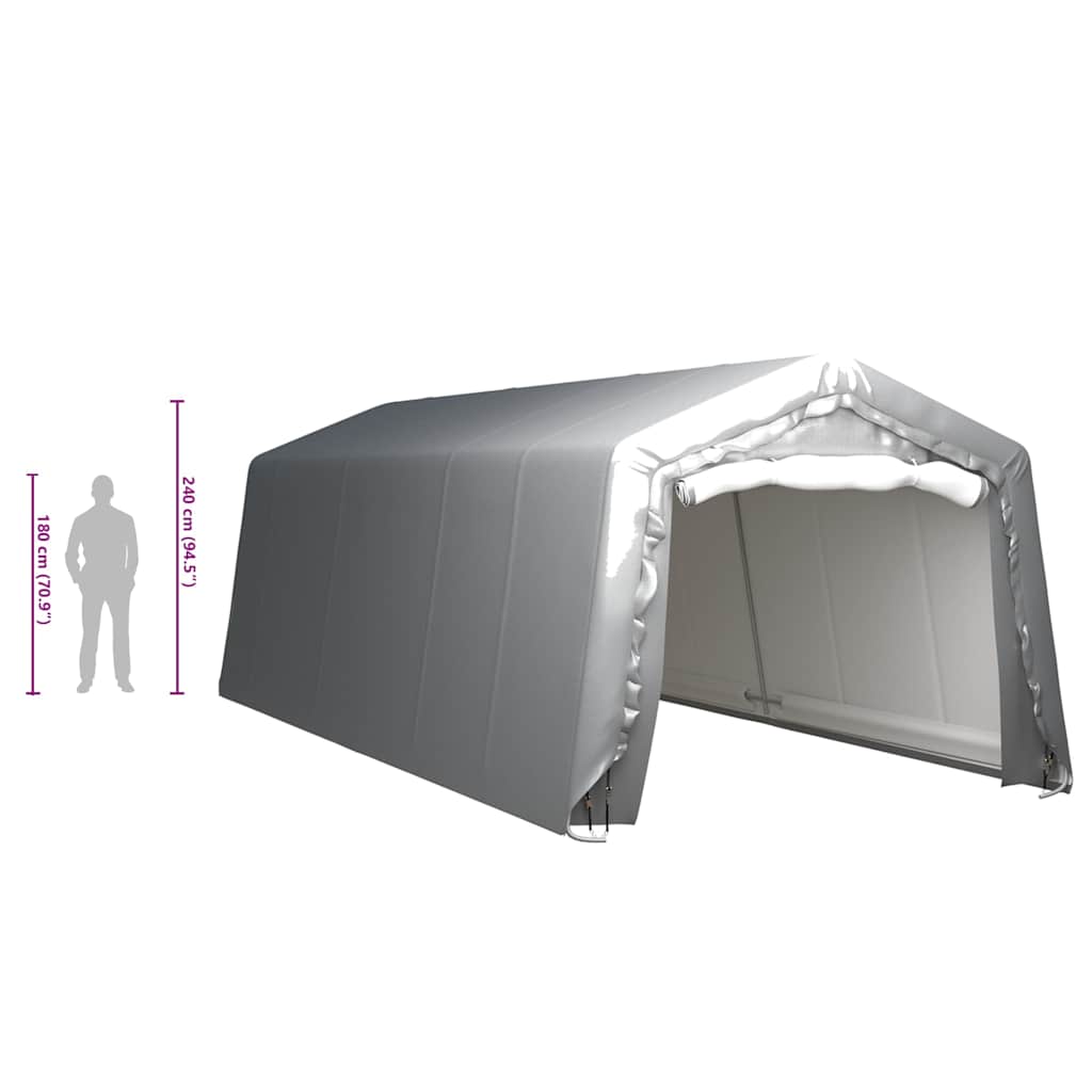 Palapinė daiktams saugoti, pilkos spalvos, 300x750cm, plienas Palapinė daiktams saugoti, pilkos spalvos, 300x750cm, plienas
