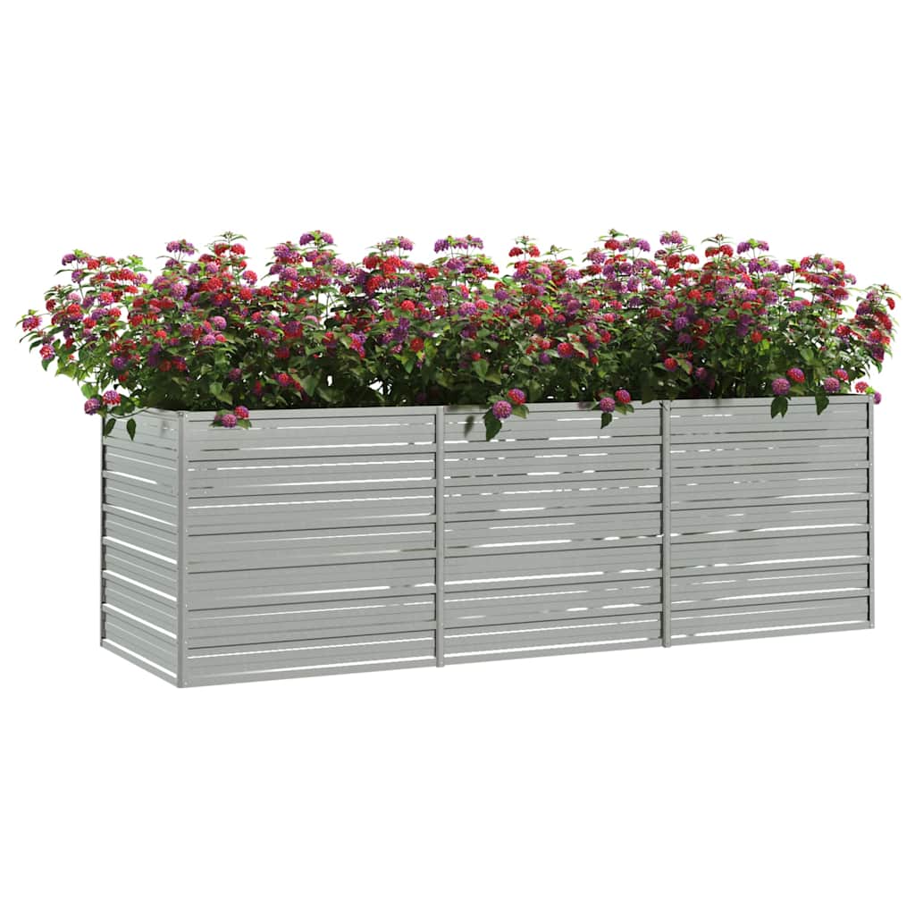 Aukštas sodo lovelis, sidabrinis, 240x80x77cm, plienas Aukštas sodo lovelis, sidabrinis, 240x80x77cm, plienas - Image 3