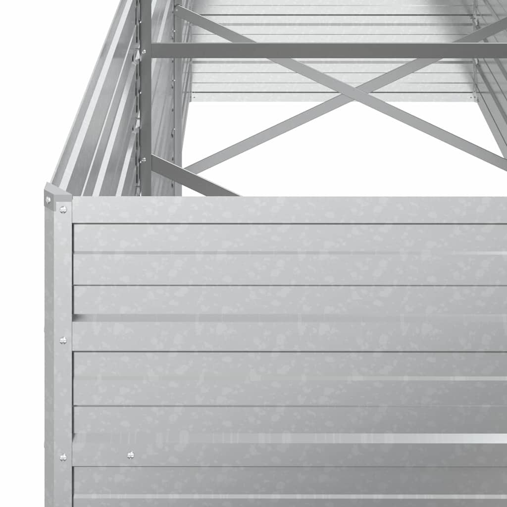 Aukštas sodo lovelis, sidabrinis, 240x80x77cm, plienas Aukštas sodo lovelis, sidabrinis, 240x80x77cm, plienas - Image 6