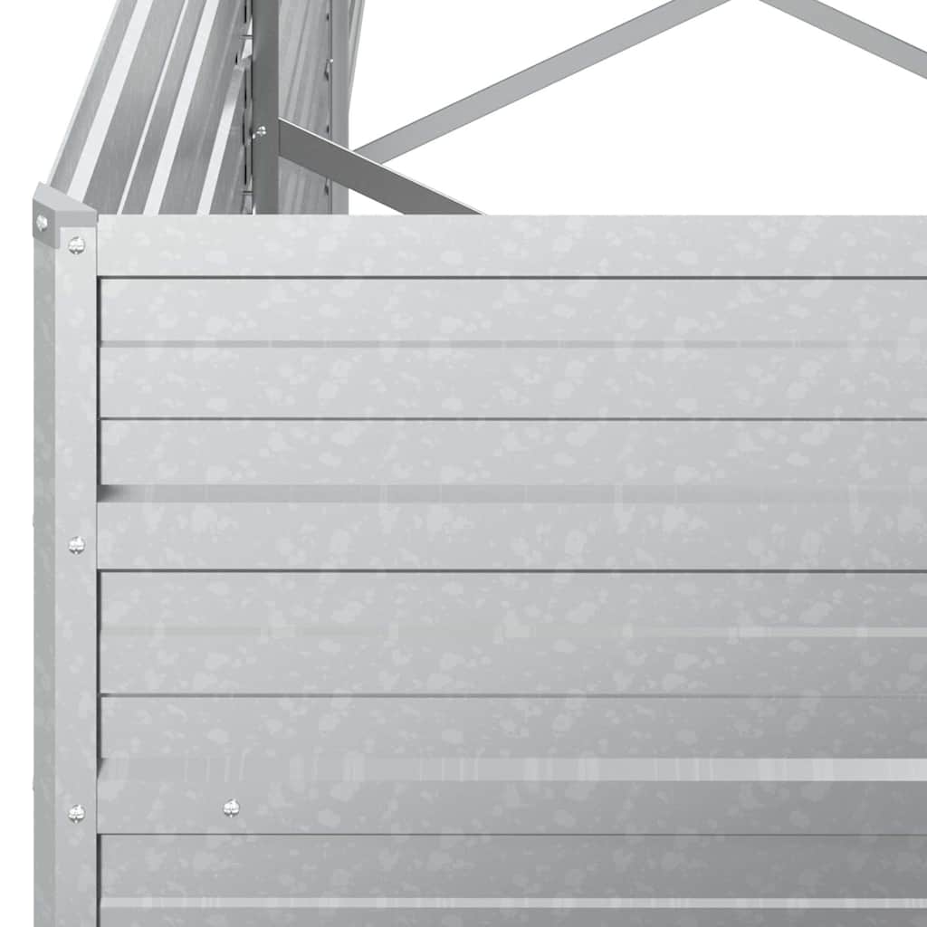 Aukštas sodo lovelis, sidabrinis, 240x40x77cm, plienas Aukštas sodo lovelis, sidabrinis, 240x40x77cm, plienas - Image 6