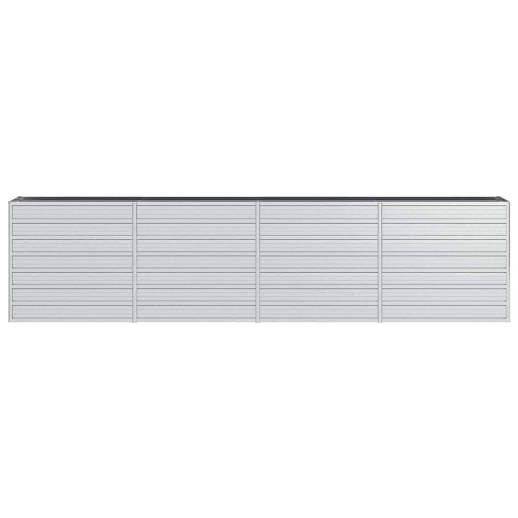 Aukštas sodo lovelis, sidabrinis, 320x40x77cm, plienas Aukštas sodo lovelis, sidabrinis, 320x40x77cm, plienas - Image 4