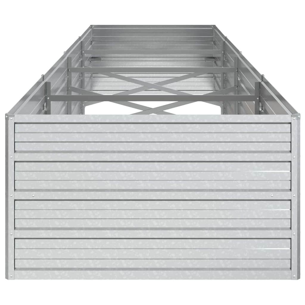 Aukštas sodo lovelis, sidabrinis, 320x80x45cm, plienas Aukštas sodo lovelis, sidabrinis, 320x80x45cm, plienas - Image 5