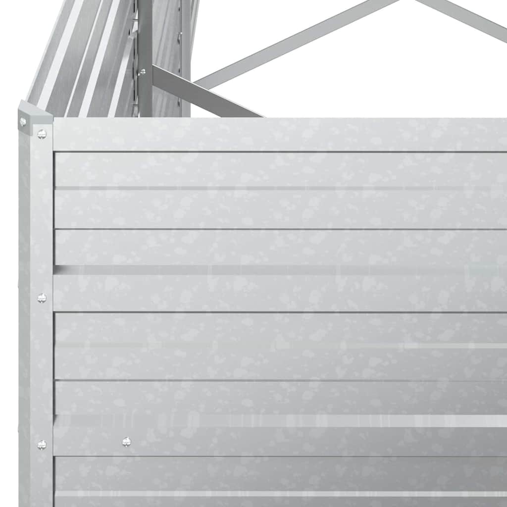 Aukštas sodo lovelis, sidabrinis, 320x80x45cm, plienas Aukštas sodo lovelis, sidabrinis, 320x80x45cm, plienas - Image 6