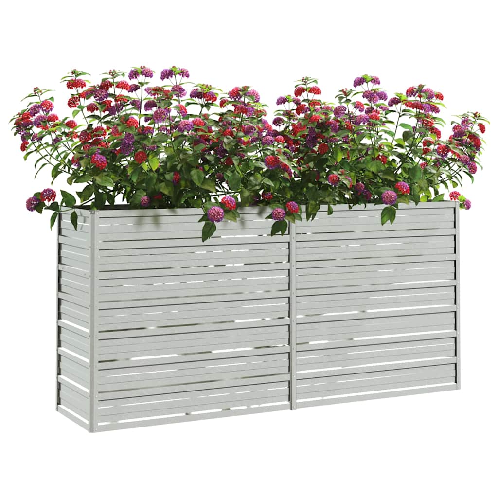 Aukštas sodo lovelis, sidabrinis, 160x40x77cm, plienas Aukštas sodo lovelis, sidabrinis, 160x40x77cm, plienas - Image 3