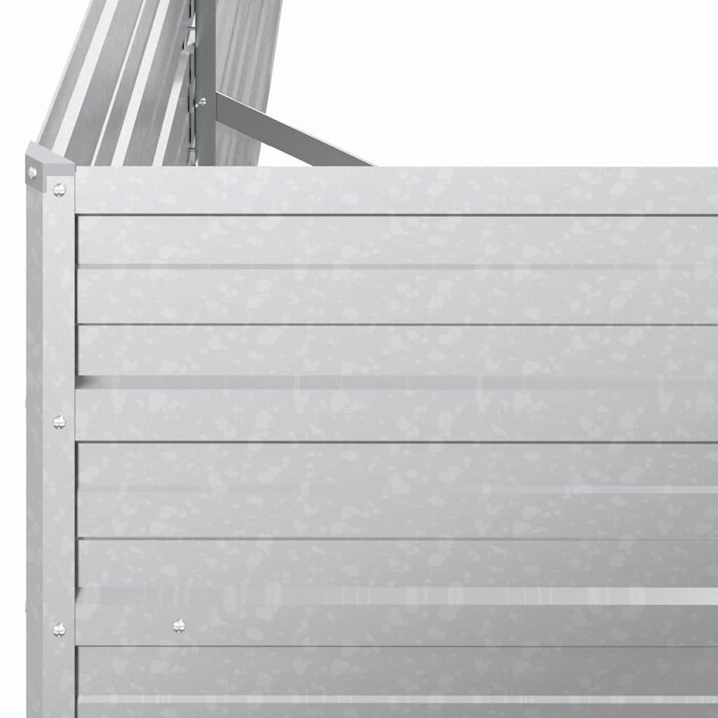 Aukštas sodo lovelis, sidabrinis, 160x40x45cm, plienas Aukštas sodo lovelis, sidabrinis, 160x40x45cm, plienas - Image 6