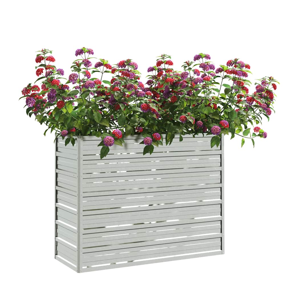 Aukštas sodo lovelis, sidabrinis, 100x40x77cm, plienas Aukštas sodo lovelis, sidabrinis, 100x40x77cm, plienas - Image 3