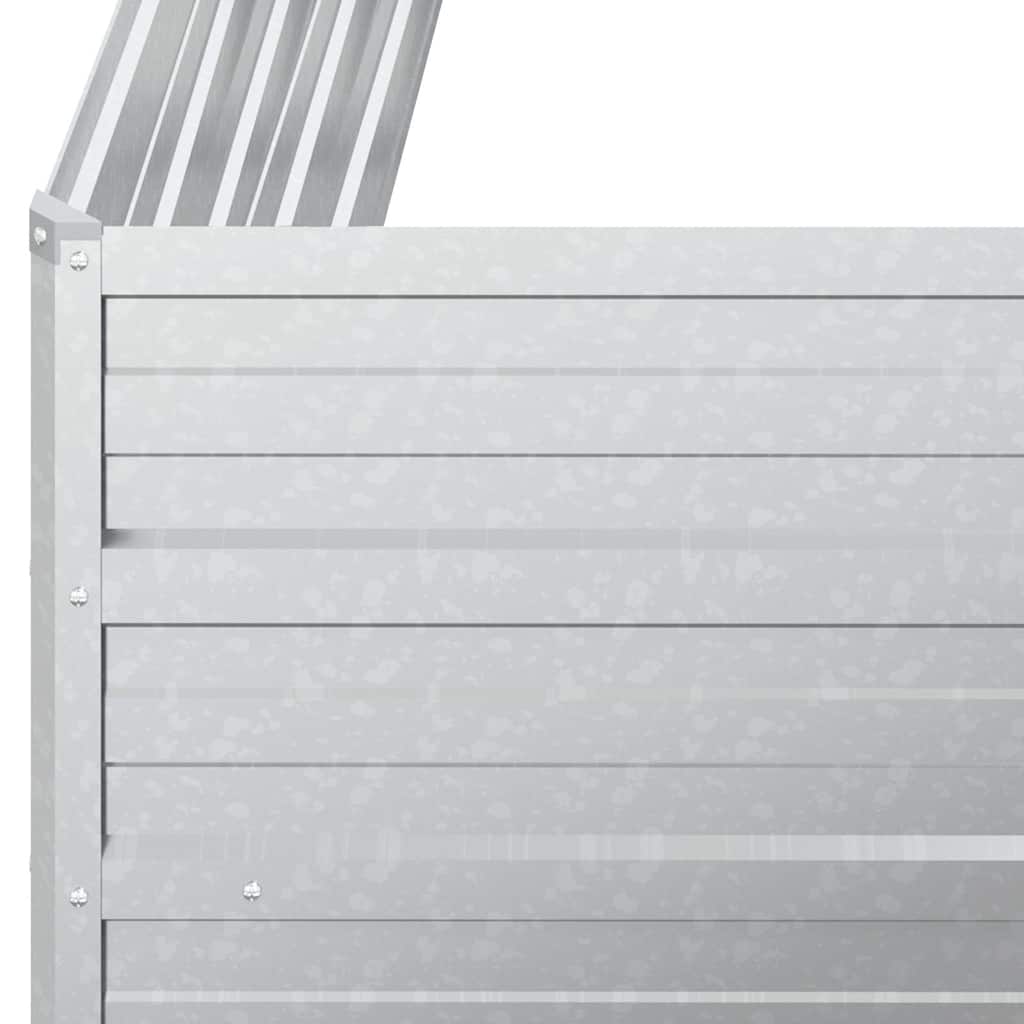 Aukštas sodo lovelis, sidabrinis, 100x40x77cm, plienas Aukštas sodo lovelis, sidabrinis, 100x40x77cm, plienas - Image 6