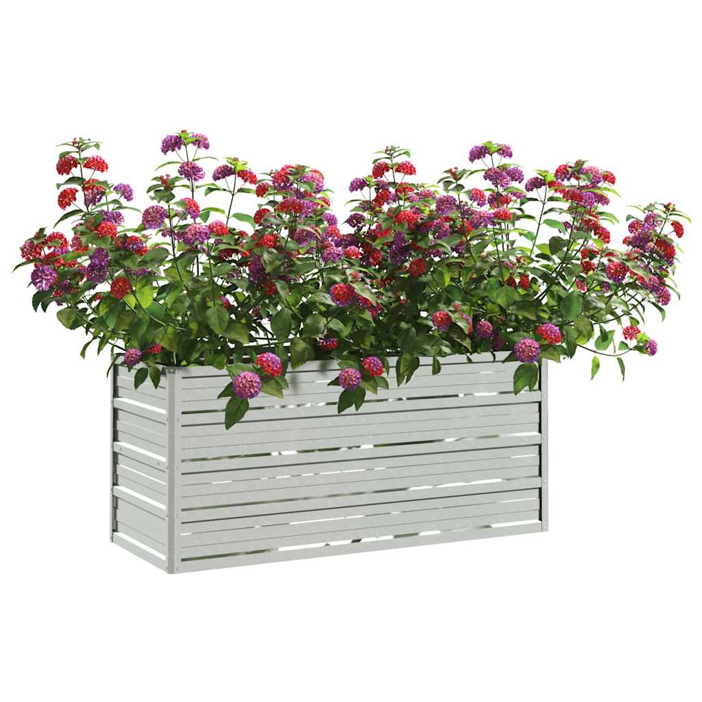 Aukštas sodo lovelis, sidabrinis, 100x40x45cm, plienas Aukštas sodo lovelis, sidabrinis, 100x40x45cm, plienas - Image 3