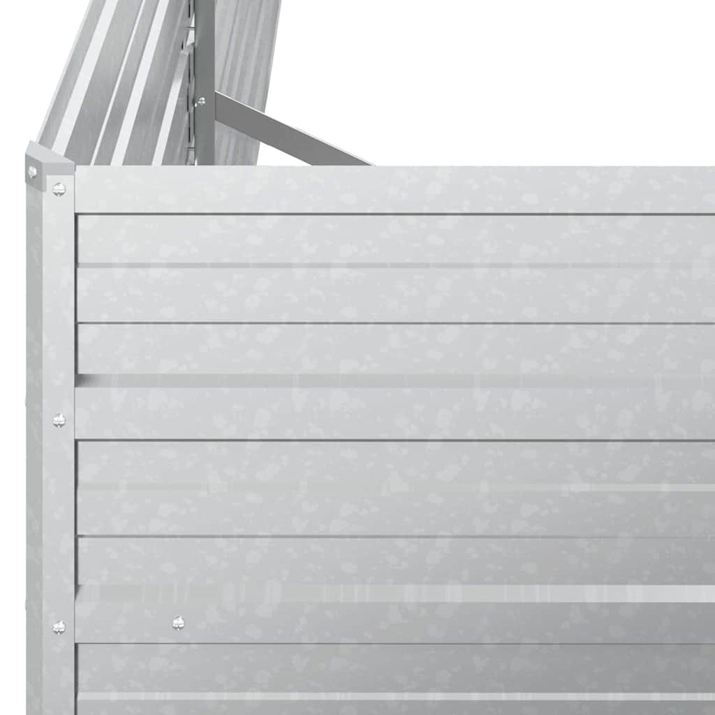 Aukštas sodo lovelis, sidabrinis, 400x80x77cm, plienas Aukštas sodo lovelis, sidabrinis, 400x80x77cm, plienas - Image 6