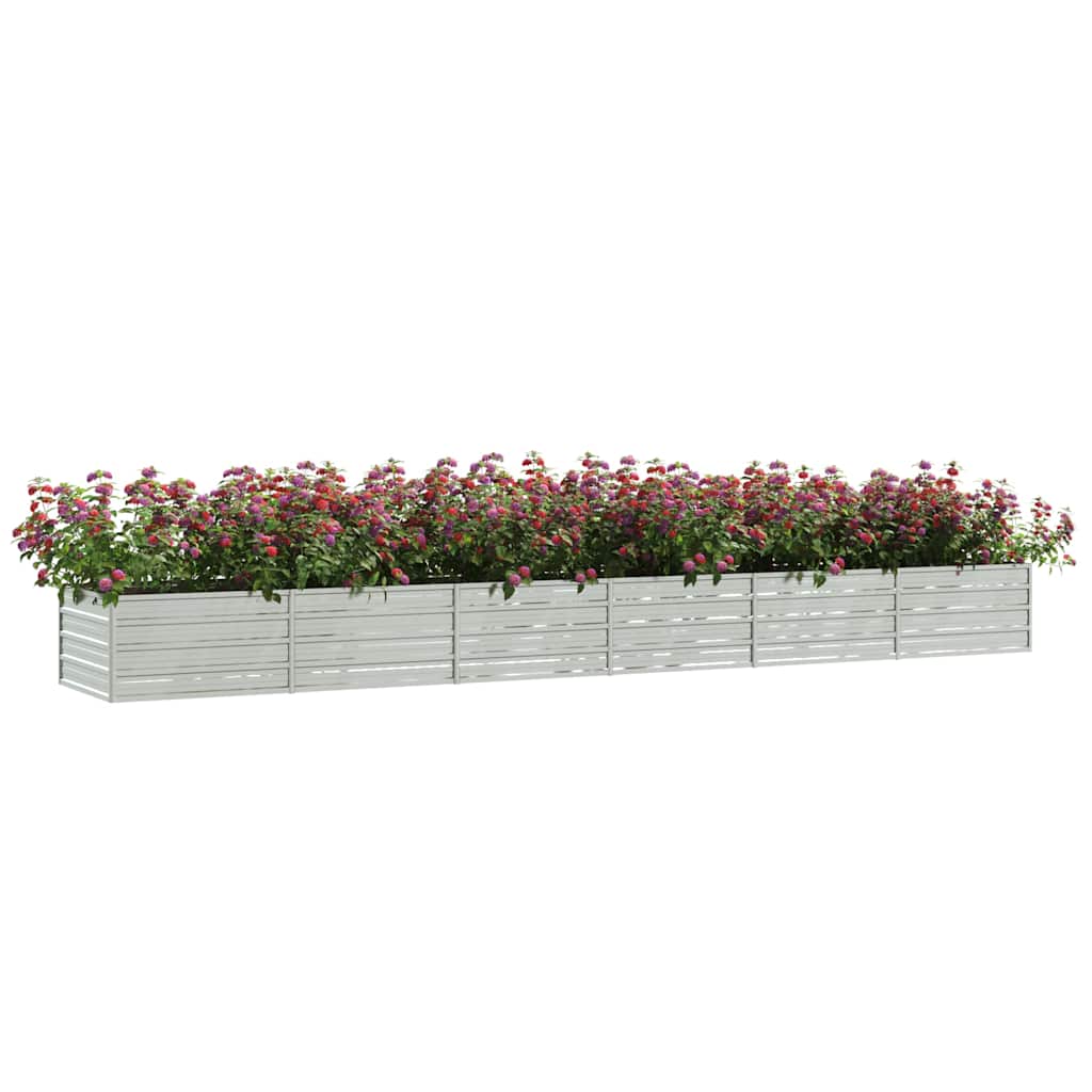 Aukštas sodo lovelis, sidabrinis, 480x80x45cm, plienas Aukštas sodo lovelis, sidabrinis, 480x80x45cm, plienas - Image 3