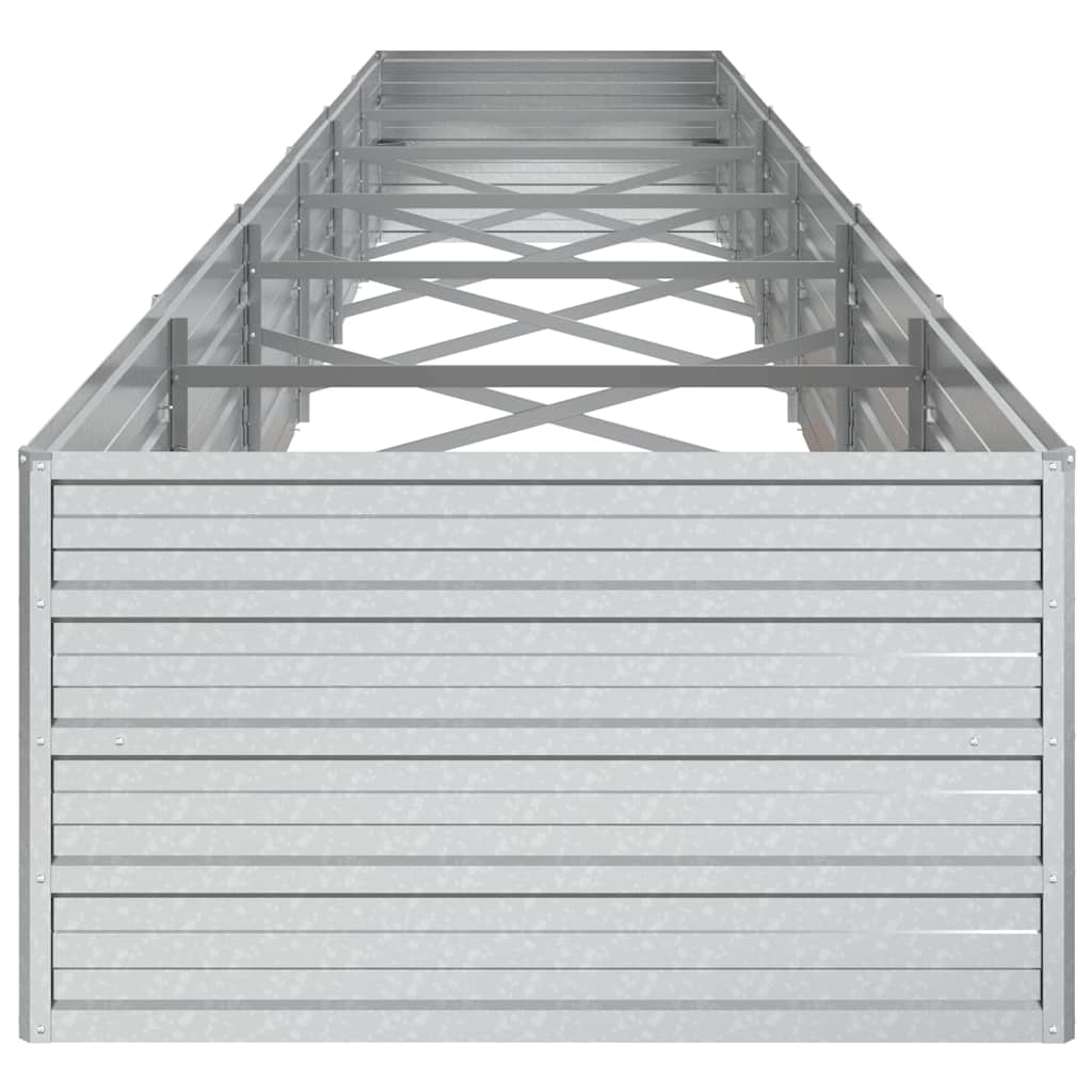 Aukštas sodo lovelis, sidabrinis, 480x80x45cm, plienas Aukštas sodo lovelis, sidabrinis, 480x80x45cm, plienas - Image 5