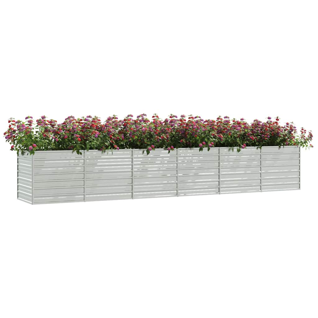 Aukštas sodo lovelis, sidabrinis, 480x80x77cm, plienas Aukštas sodo lovelis, sidabrinis, 480x80x77cm, plienas - Image 3