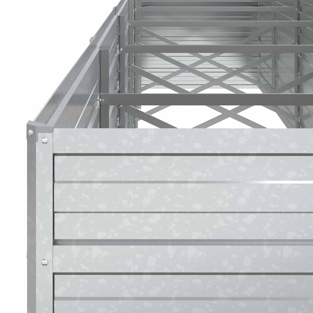 Aukštas sodo lovelis, sidabrinis, 480x80x77cm, plienas Aukštas sodo lovelis, sidabrinis, 480x80x77cm, plienas - Image 6
