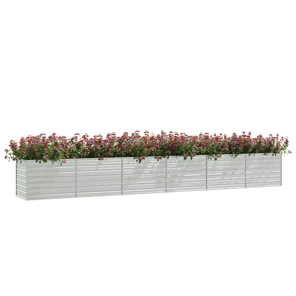 Aukštas sodo lovelis, sidabrinis, 600x80x77cm, plienas Aukštas sodo lovelis, sidabrinis, 600x80x77cm, plienas - Image 3