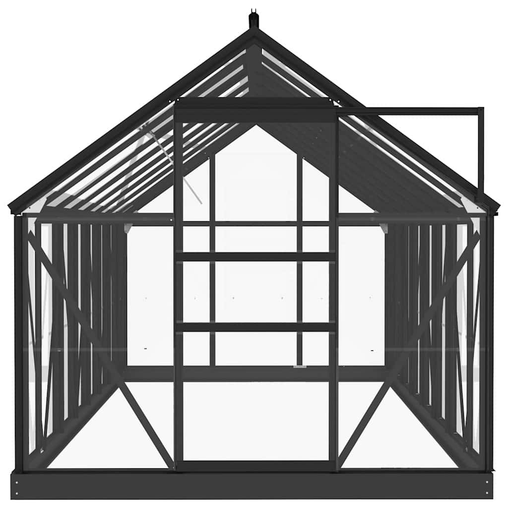 Stiklinis šiltnamis, antracito, 155×395,5x191cm, aliuminis Stiklinis šiltnamis, antracito, 155x395,5x191cm, aliuminis - Image 4