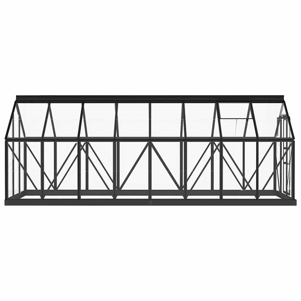 Stiklinis šiltnamis, antracito, 155×395,5x191cm, aliuminis Stiklinis šiltnamis, antracito, 155x395,5x191cm, aliuminis - Image 7