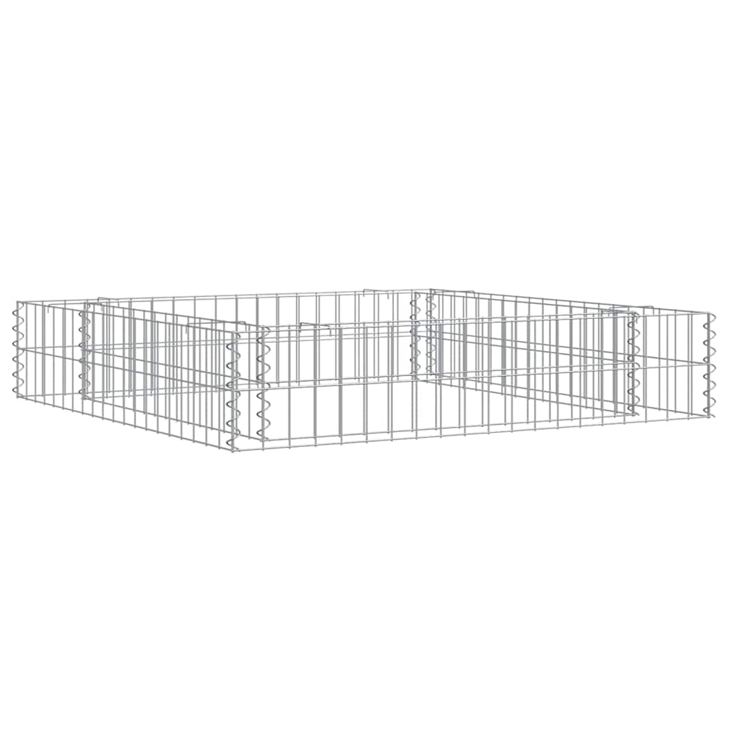 Aukštas gabiono lovelis, 100x100x20cm, galvanizuotas plienas Aukštas gabiono lovelis, 100x100x20cm, galvanizuotas plienas - Image 2