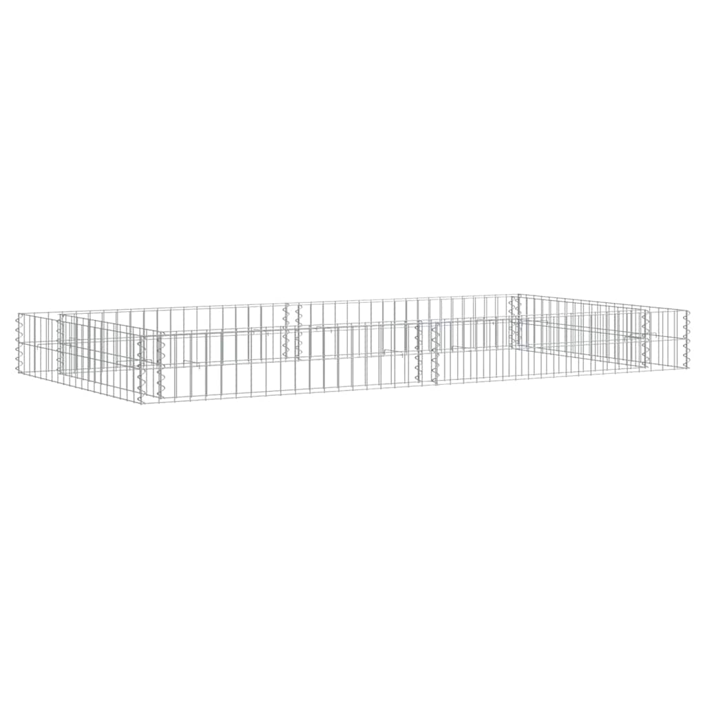 Aukštas gabiono lovelis, 200x100x20cm, galvanizuotas plienas Aukštas gabiono lovelis, 200x100x20cm, galvanizuotas plienas - Image 2