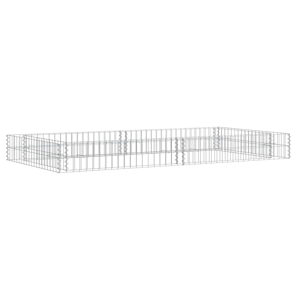 Aukštas gabiono lovelis, 200x100x20cm, galvanizuotas plienas Aukštas gabiono lovelis, 200x100x20cm, galvanizuotas plienas - Image 7