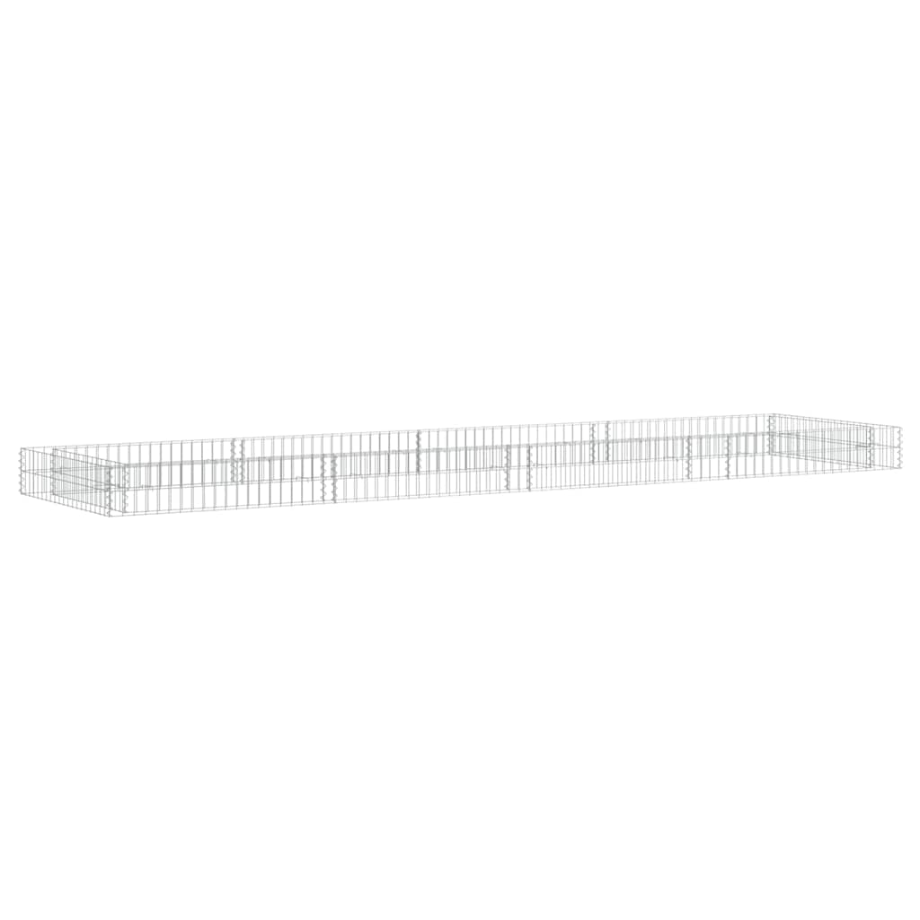 Aukštas gabiono lovelis, 400x100x20cm, galvanizuotas plienas Aukštas gabiono lovelis, 400x100x20cm, galvanizuotas plienas - Image 2