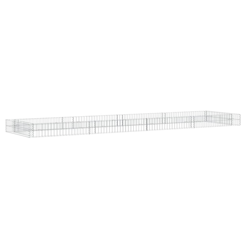 Aukštas gabiono lovelis, 400x100x20cm, galvanizuotas plienas Aukštas gabiono lovelis, 400x100x20cm, galvanizuotas plienas - Image 7
