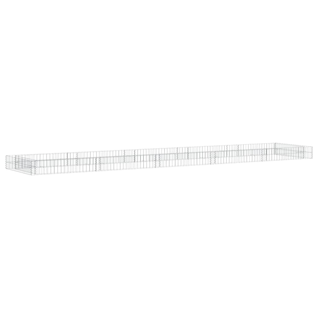 Aukštas gabiono lovelis, 500x100x20cm, galvanizuotas plienas Aukštas gabiono lovelis, 500x100x20cm, galvanizuotas plienas - Image 2