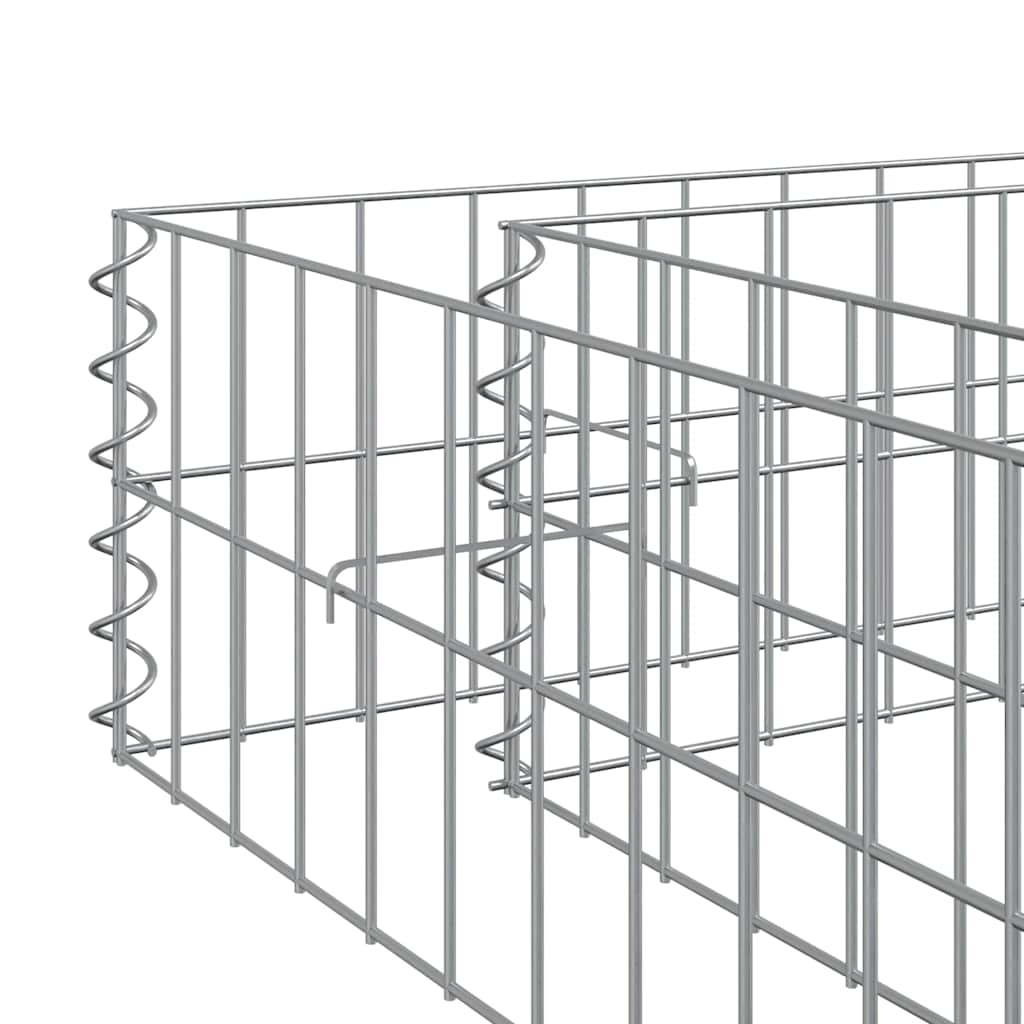 Aukštas gabiono lovelis, 800x100x20cm, galvanizuotas plienas Aukštas gabiono lovelis, 800x100x20cm, galvanizuotas plienas - Image 8