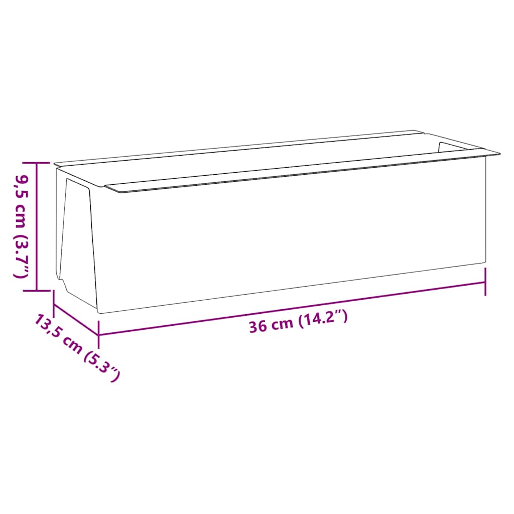 Gėlių loveliai Euro paletėms, 12vnt., pilki, 36×13,5×9,5cm, PP Gėlių loveliai Euro paletėms, 12vnt., pilki, 36x13,5x9,5cm, PP