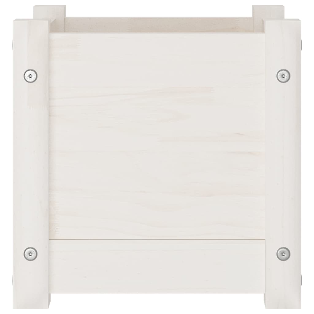 Sodo loveliai, 2vnt., balti, 31x31x31cm, pušies masyvas Sodo loveliai, 2vnt., balti, 31x31x31cm, pušies masyvas - Image 5