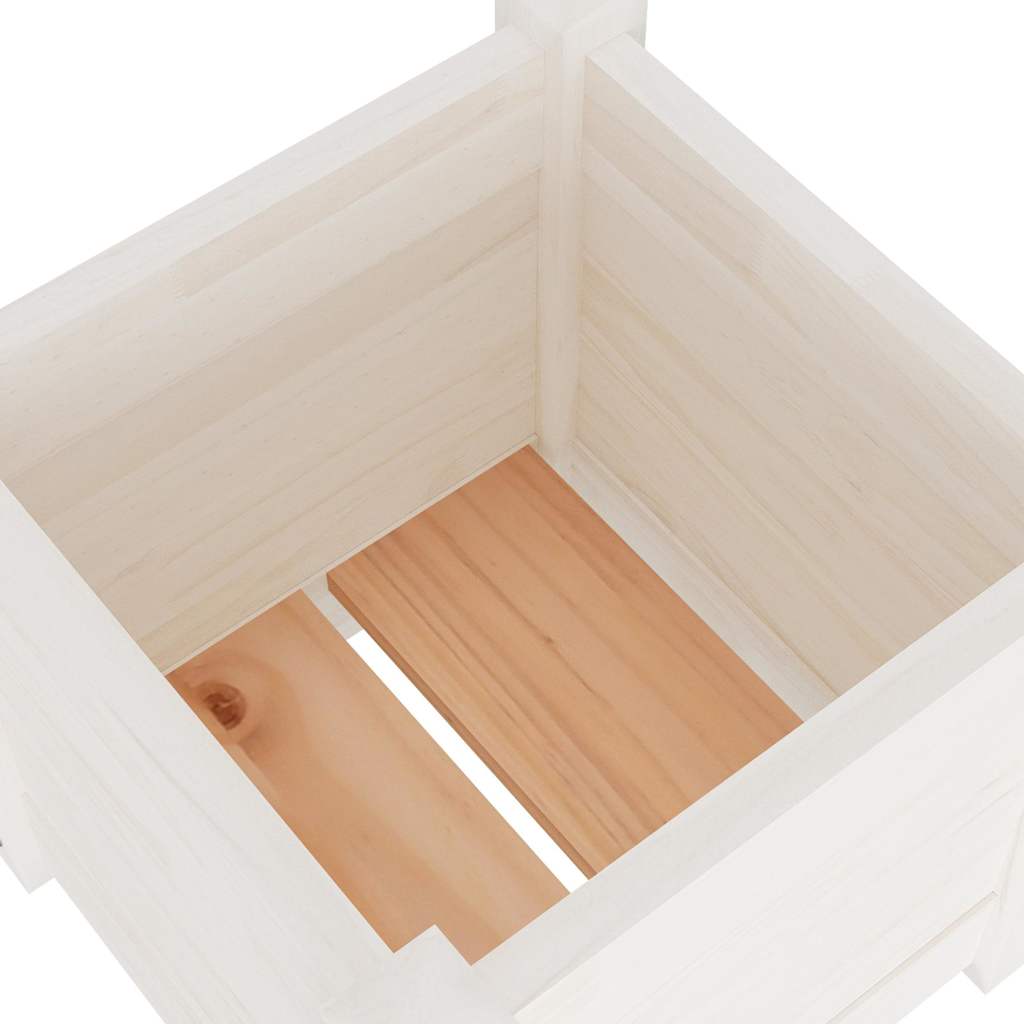 Sodo loveliai, 2vnt., balti, 31x31x31cm, pušies masyvas Sodo loveliai, 2vnt., balti, 31x31x31cm, pušies masyvas - Image 7