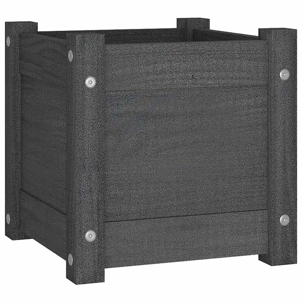 Sodo loveliai, 2vnt., pilki, 31x31x31cm, pušies masyvas Sodo loveliai, 2vnt., pilki, 31x31x31cm, pušies masyvas - Image 4