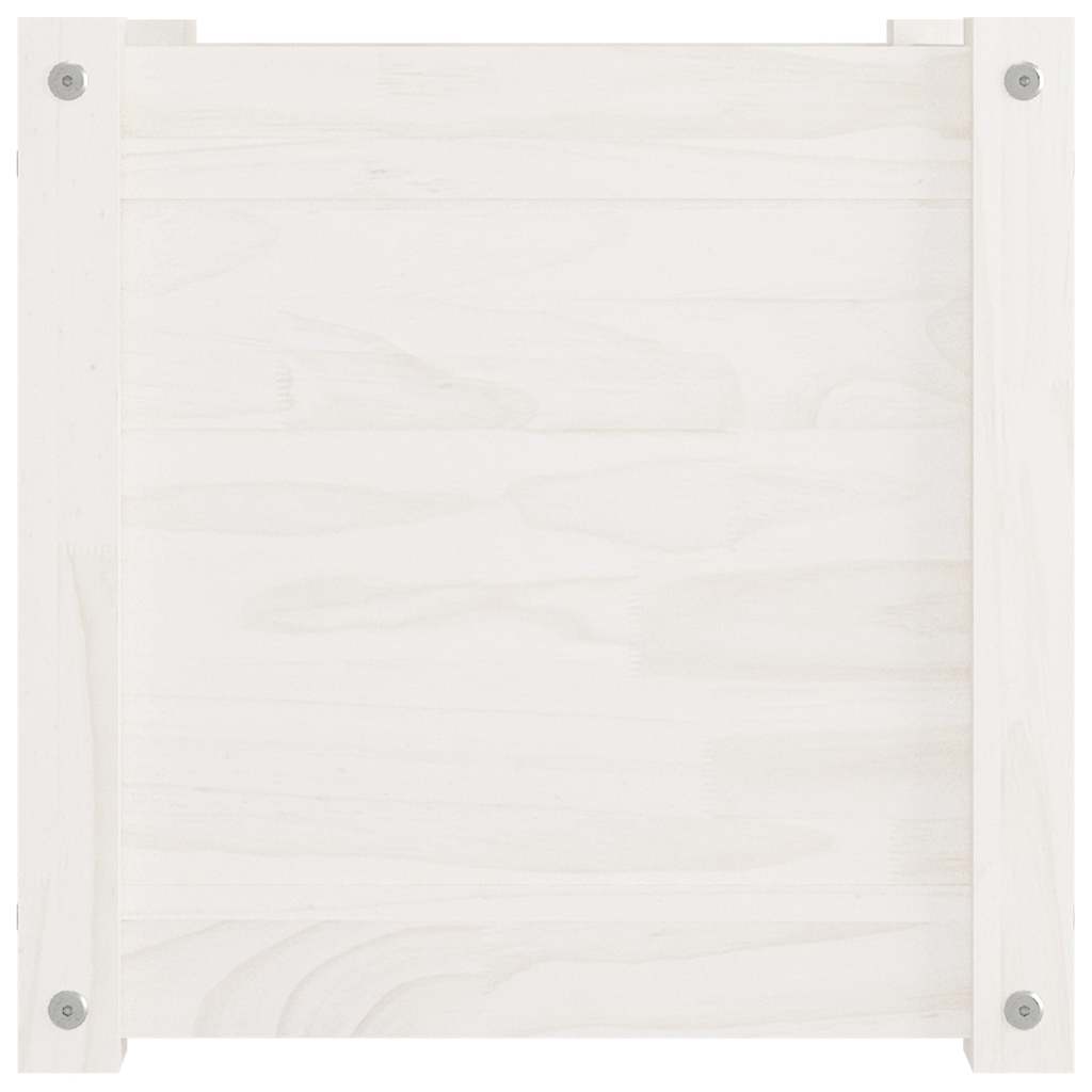 Sodo loveliai, 2vnt., balti, 40x40x40cm, pušies masyvas Sodo loveliai, 2vnt., balti, 40x40x40cm, pušies masyvas - Image 6