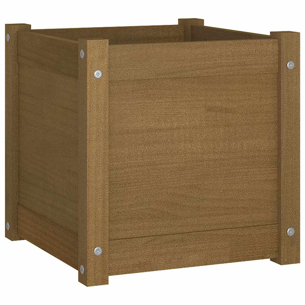 Sodo loveliai, 2vnt., medaus rudi, 40x40x40cm, pušies masyvas Sodo loveliai, 2vnt., medaus rudi, 40x40x40cm, pušies masyvas - Image 4