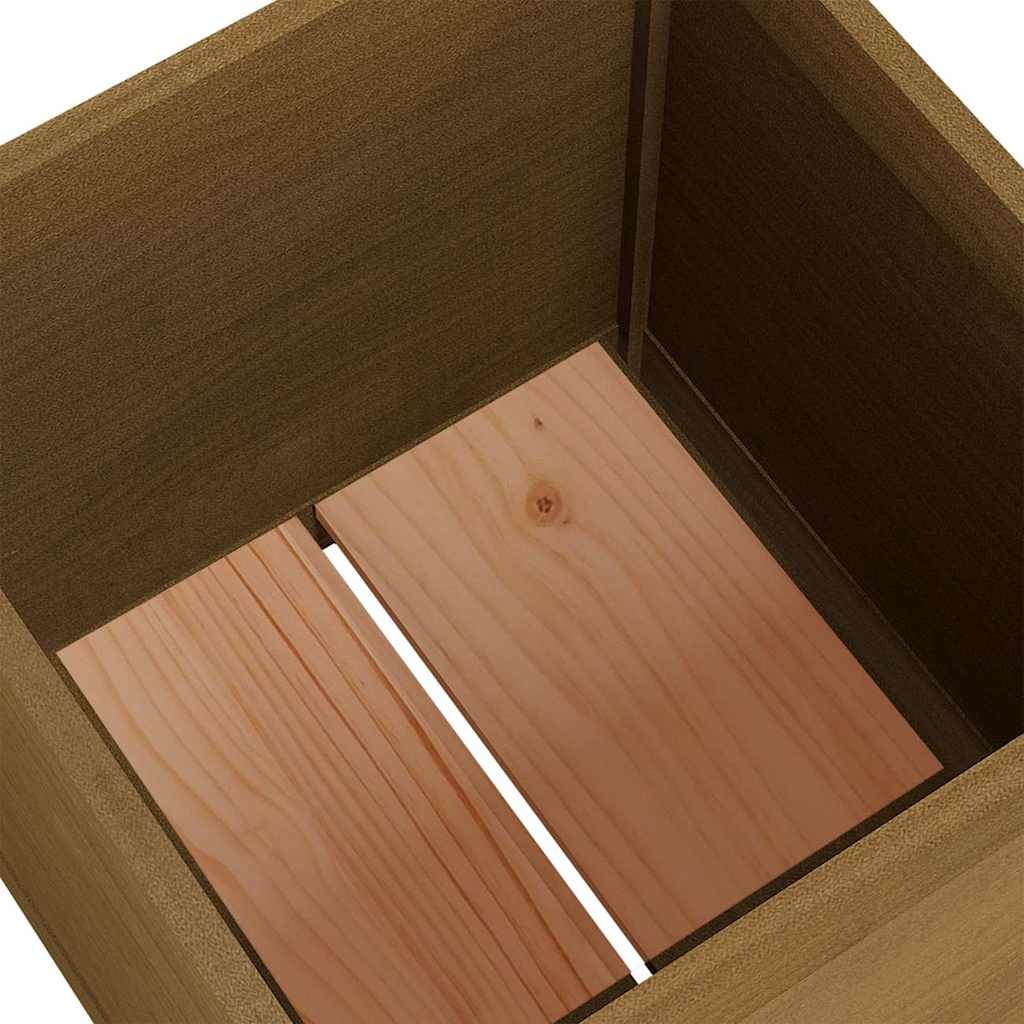Sodo lovelis, medaus rudas, 50x50x50cm, pušies masyvas Sodo lovelis, medaus rudas, 50x50x50cm, pušies masyvas - Image 5