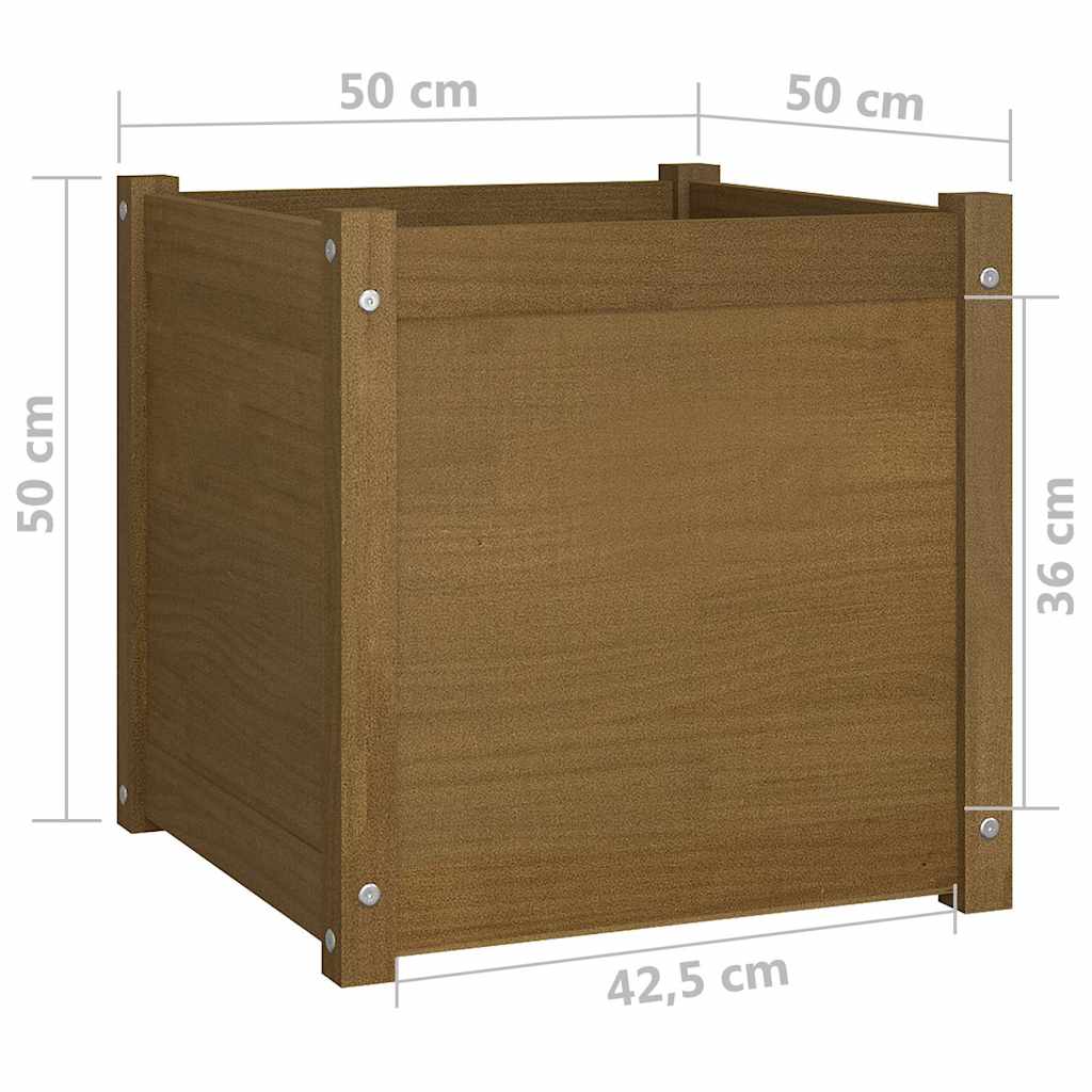 Sodo lovelis, medaus rudas, 50x50x50cm, pušies masyvas Sodo lovelis, medaus rudas, 50x50x50cm, pušies masyvas