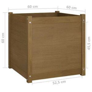 Sodo loveliai, 2vnt., medaus rudi, 60x60x60cm, pušies masyvas