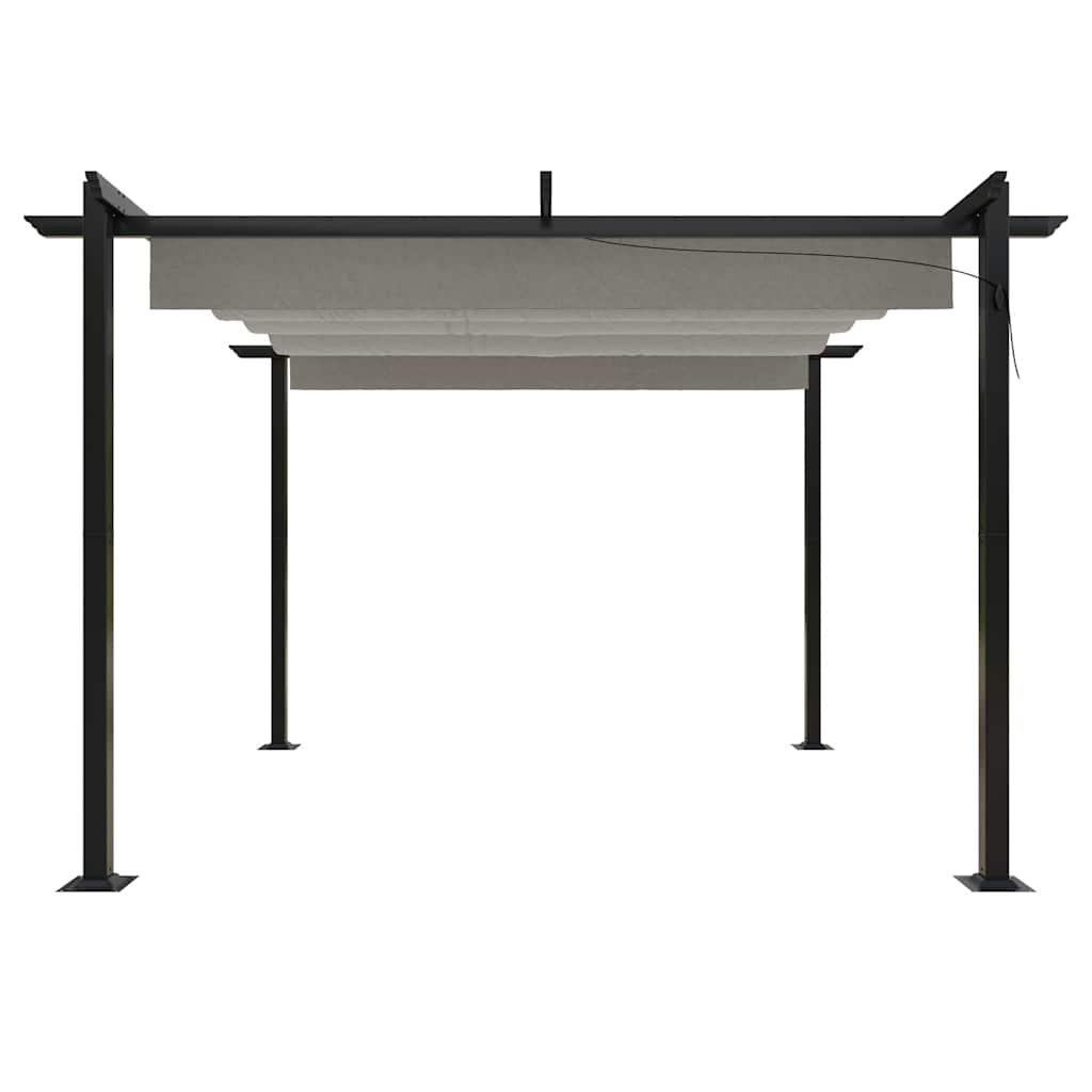 Sodo pavėsinė su įtraukiamu stogu, kreminės spalvos, 3x3m Sodo pavėsinė su įtraukiamu stogu, kreminės spalvos, 3x3m - Image 4