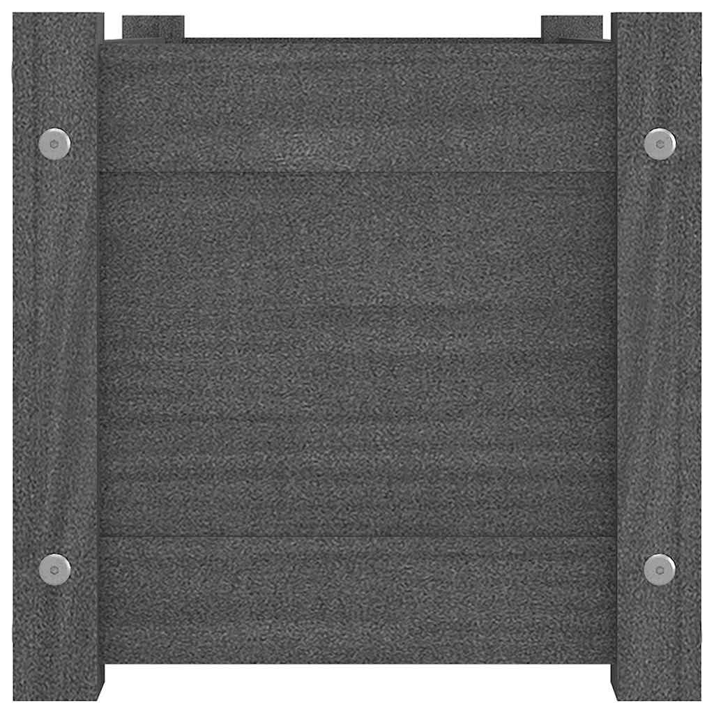 Sodo lovelis, pilkas, 60x31x31cm, pušies medienos masyvas Sodo lovelis, pilkas, 60x31x31cm, pušies medienos masyvas - Image 4