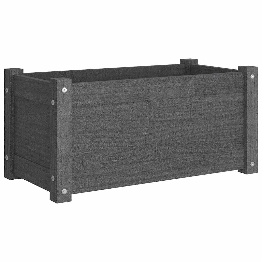 Sodo loveliai, 2vnt., pilki, 60x31x31cm, pušies masyvas Sodo loveliai, 2vnt., pilki, 60x31x31cm, pušies masyvas - Image 3