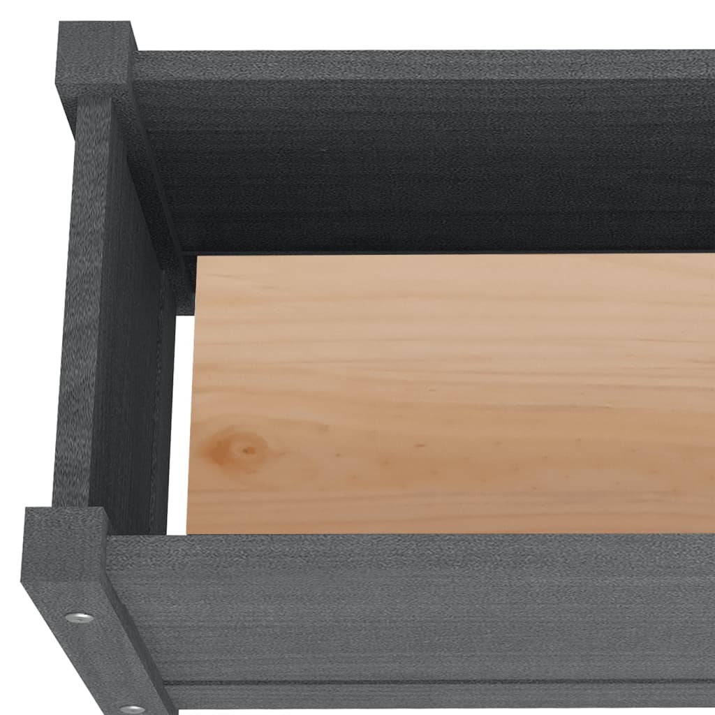 Sodo loveliai, 2vnt., pilki, 60x31x31cm, pušies masyvas Sodo loveliai, 2vnt., pilki, 60x31x31cm, pušies masyvas - Image 6