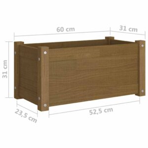 Sodo lovelis, medaus rudas, 60x31x31cm, pušies medienos masyvas